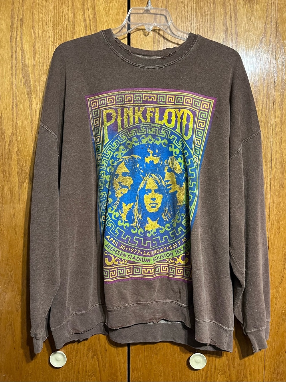 Pink Floyd Brown Vintage Graphic Crewneck